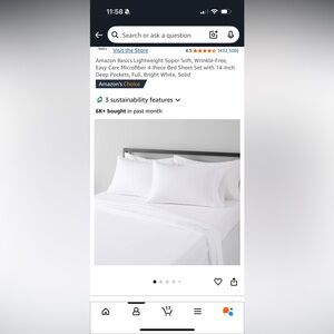 Amazon Basics Lightweight Super Soft 4-Piece Bed Sheet Set
